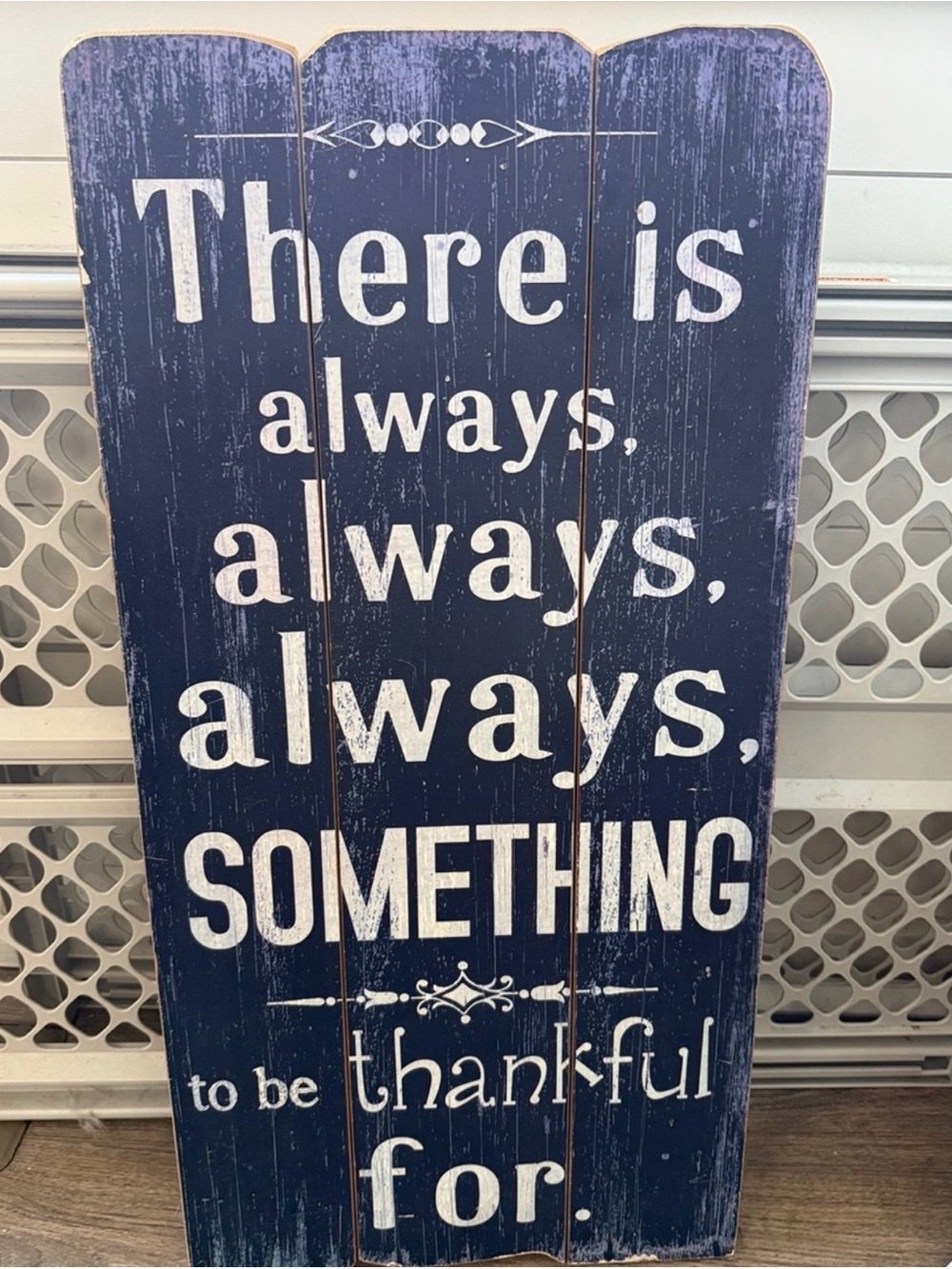 Navy Blue Inspirational Wall Sign - Home Accents